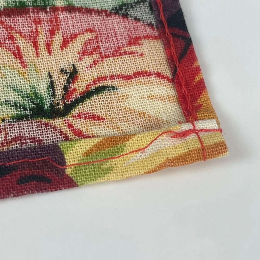 Autumn Cloth Napkins Mixed Harvest Fruit Vegetable‎ Set of 6 Different Sizes